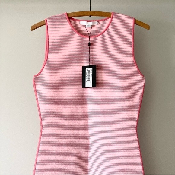 NWT‎ Alexander Wang Optical Stripe Ribbed Jersey dress S - Picture 4 of 8